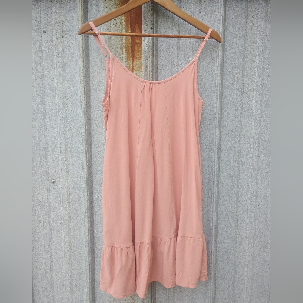 Buenos Ninos Peach Sleeveless Dress Spaghetti Straps Adjustable Size Sma…